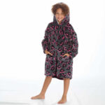 CHILDREN OVERSIZED ASSORTED NEON LEOPARD AND CELESTIAL DESIGN HOODIE.