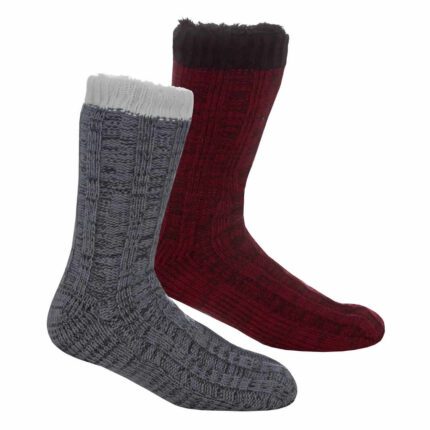 MEN'S PIERRE ROCHE CHUNKY LOUNGE GRIPPER SOCKS.