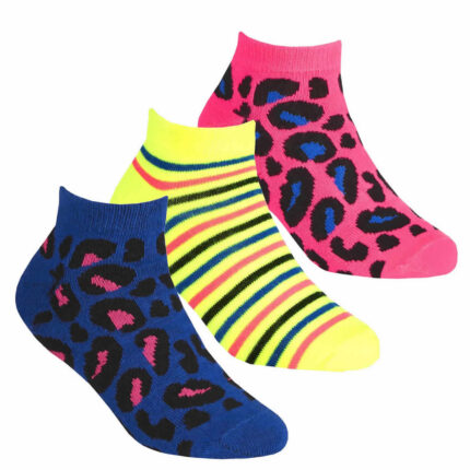 GIRLS FANCY ANIMAL DESIGN TRAINER LINER SOCKS.