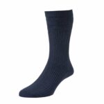 MENS HJ NON ELASTICATED COTTON RICH VENTILATED FOOT  SOCKS.