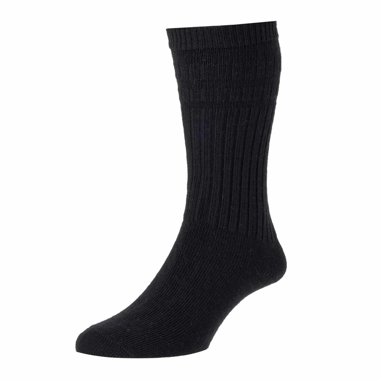 HJ95 MENS HJ 95 NON ELASTICATED WOOL RICH THERMAL SHORT SOCKS - Image 1