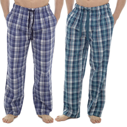 MENS SINGLE PACK CHECK COTTON LOUNGE PANTS.