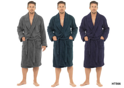 MENS PURE COTTON TOWELLING ROBE