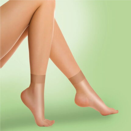 LADIES JOANNA GRAY 3 PAIR PACK 15 DENIER ANKLETS.
