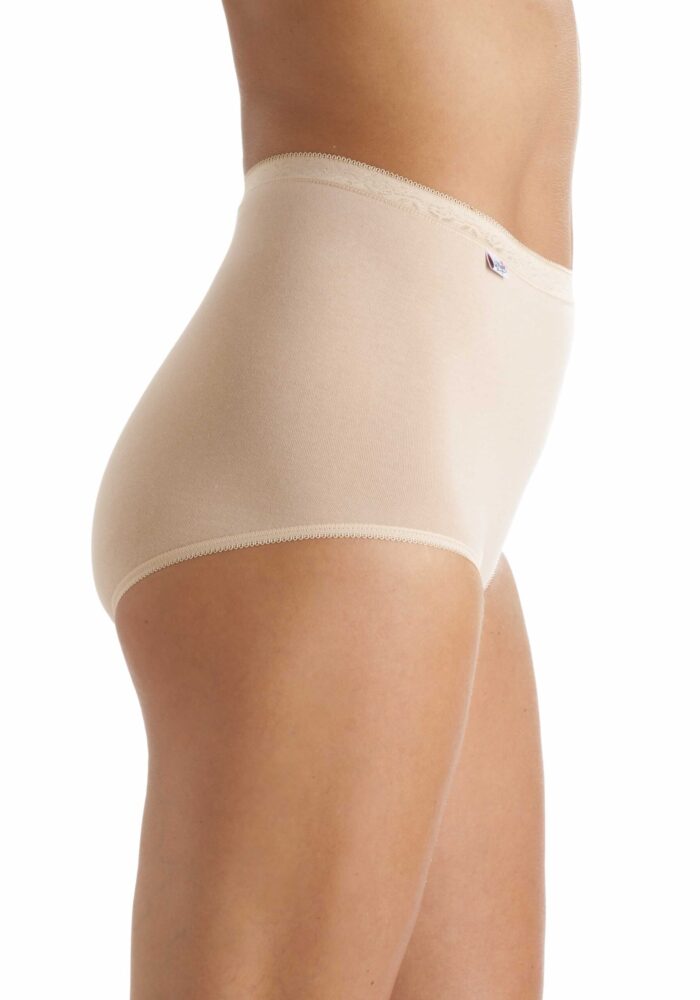 LADIES COMFORT MAXI BASIC BEIGE BRIEFS. - Image 1