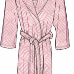LADIES TULIP PATTERN SHAWL COLLAR ROBE.