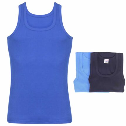 MEN'S FIVE STAR COTTON INTERLOCK COLOURED VEST