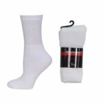 MEN'S 5 PAIR PACK PLAIN WHITE SPORT SOCKS.