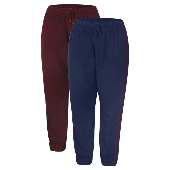 MENS TWIN PACK LONG LOUNGE PANTS. - Image 1