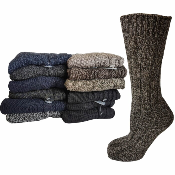 MENS BIG FOOT WOOL BLEND BOOT SOCKS. - Image 1