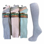 LADIES WOOL BLEND LONG BOOT SOCKS.