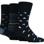 MEN'S GENTLE GRIP 3 PAIR PACK NON ELASTIC SOCKS.