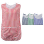 LADIES STRIPED TABARDS WITH FRONT POCKET.