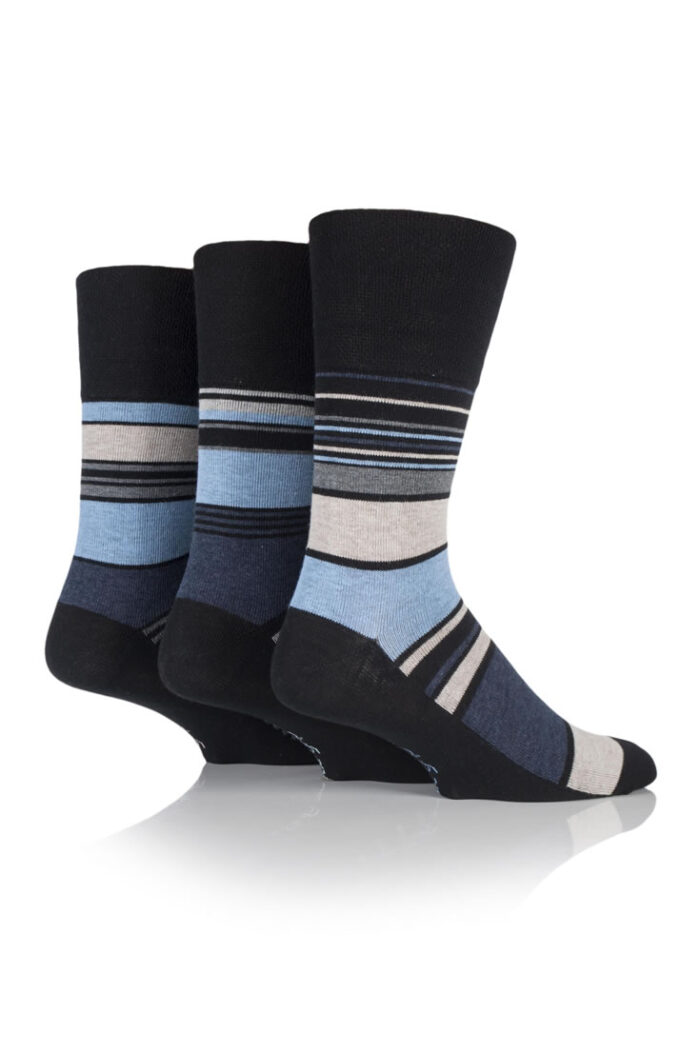 MEN'S GENTLE GRIP 3 PAIR PACK WOOL BLEND NON ELASTIC SOCKS. - Image 1