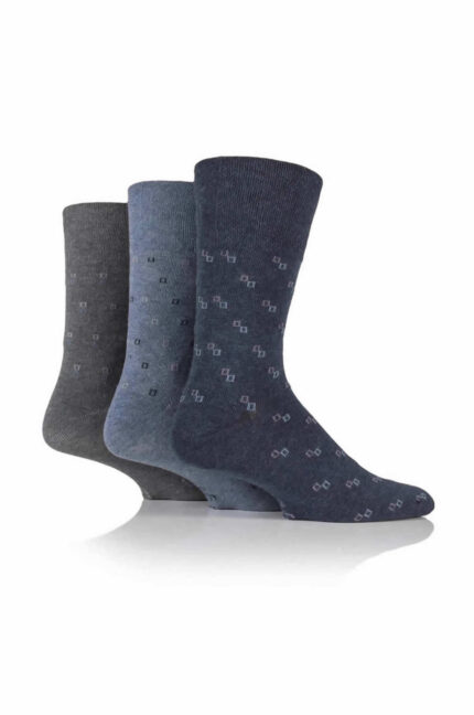 MEN'S GENTLE GRIP 3 PAIR PACK NON ELASTIC SOCKS.